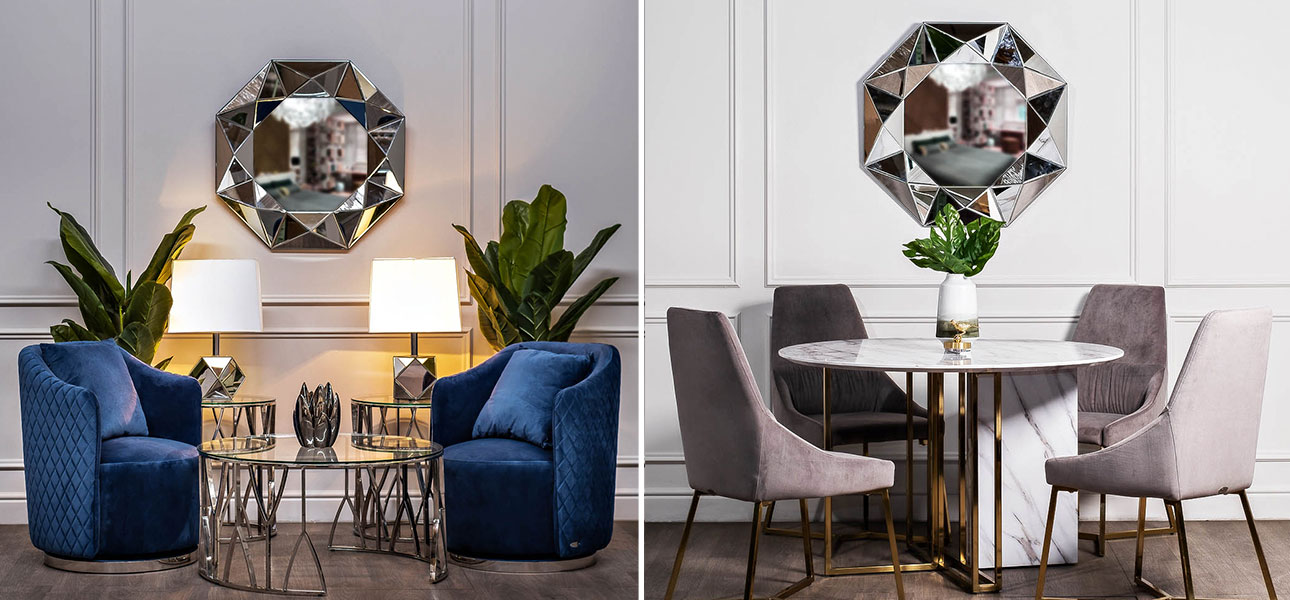 Зеркало с декором Mitte - фото №1