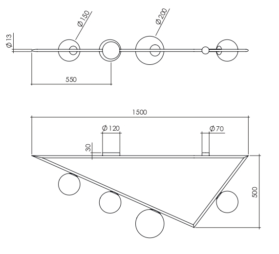 Потолочный светильник Atelier Areti Girlande Ceiling Triangle в Нижнем Новгороде