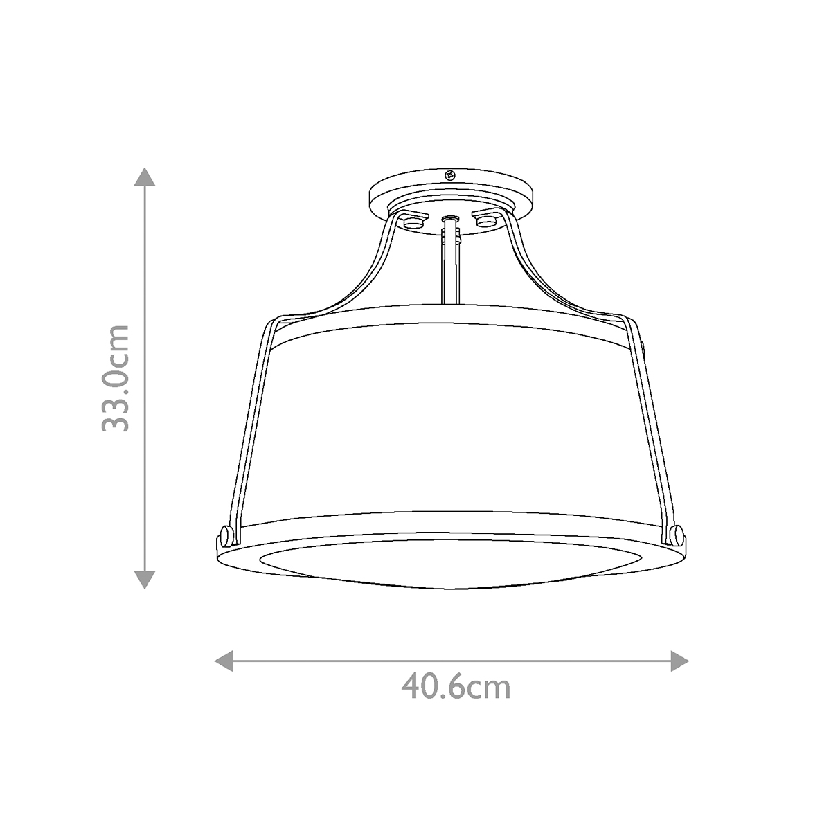 Потолочный светильник со светлым текстильным абажуром Hinkley в Нижнем Новгороде