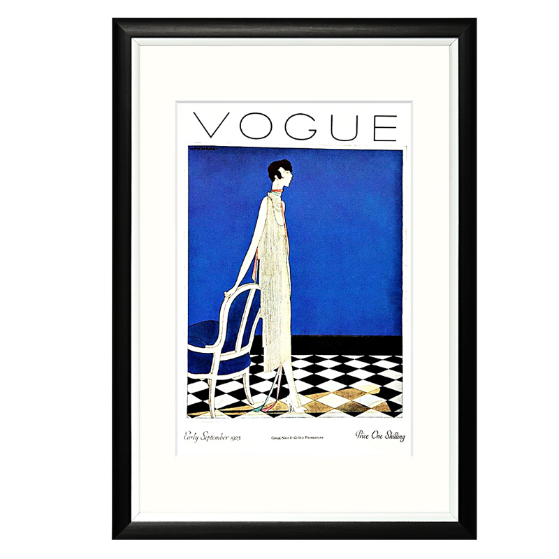 Постер Vogue September 1925 Синий Черный Белый в Нижнем Новгороде | Loft Concept 