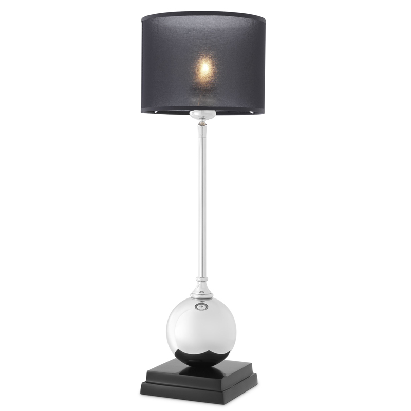 Настольная лампа Eichholtz Table Lamp Carnivale Никель Черный в Нижнем Новгороде | Loft Concept 