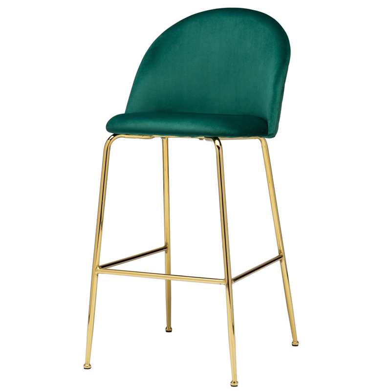 Барный стул Vendramin Bar Stool green Зеленый Глянцевое золото в Нижнем Новгороде | Loft Concept 