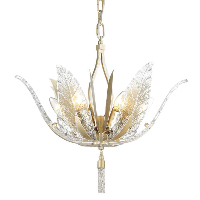 Люстра Glass Petals Chandelier 50 Золотой Прозрачный (Transparent) в Нижнем Новгороде | Loft Concept 