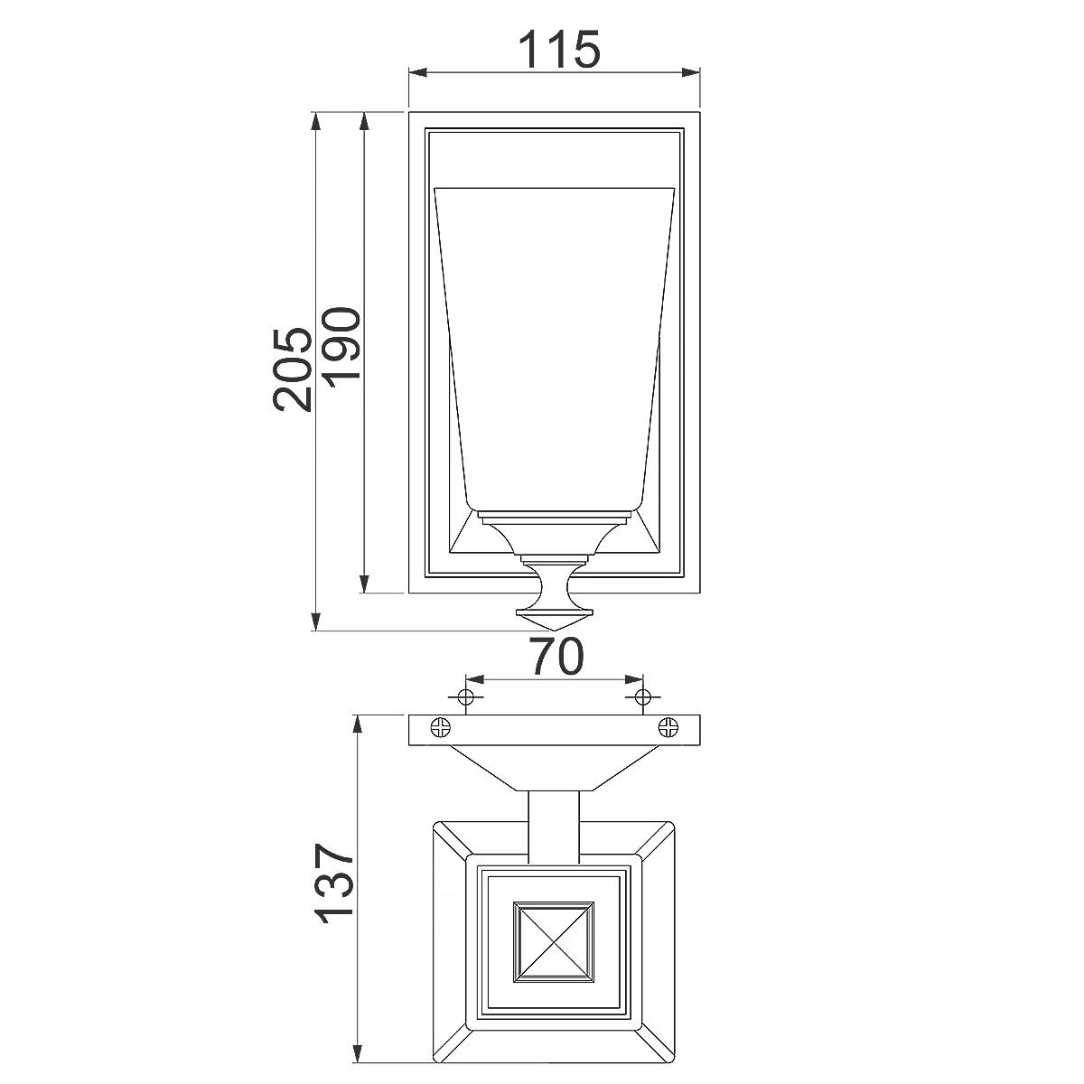 Бра с белым матовым плафоном на прямоугольном основании цвета хром Hinkley в Нижнем Новгороде