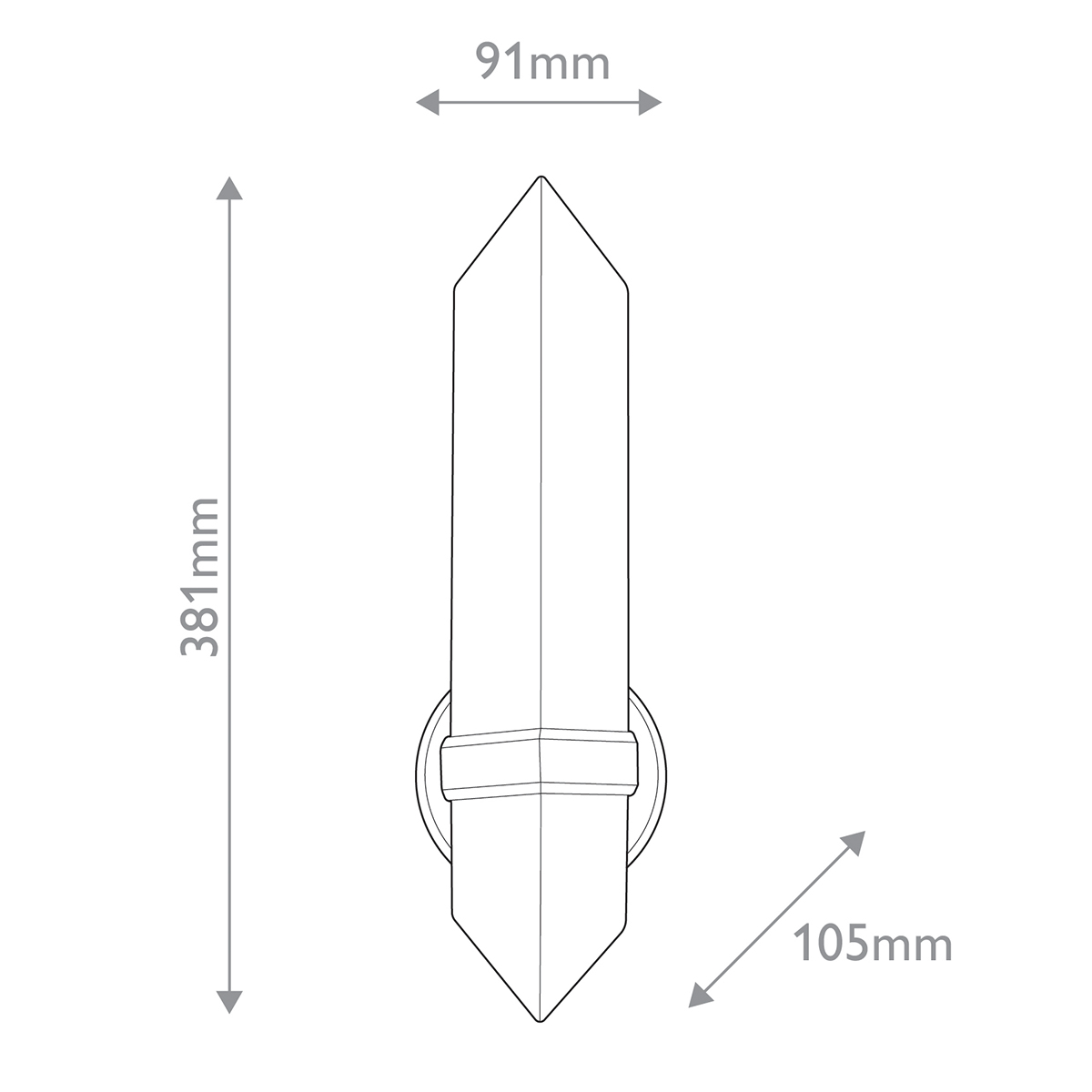 Бра черного цвета металлическое с вертикальным плафоном из алебстра Alora в Нижнем Новгороде