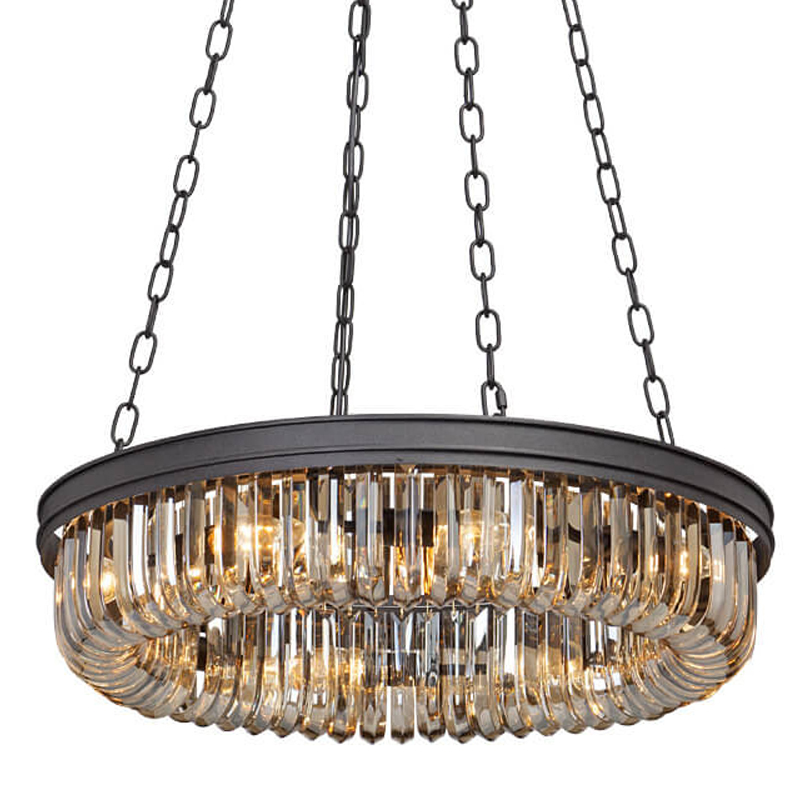 Люстра Retro Frozen Amber Glass Chandelier D 62 Черный в Нижнем Новгороде | Loft Concept 