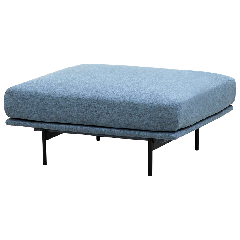 Оттоманка голубая Vergil Blue Ottoman Голубой Черный в Нижнем Новгороде | Loft Concept 