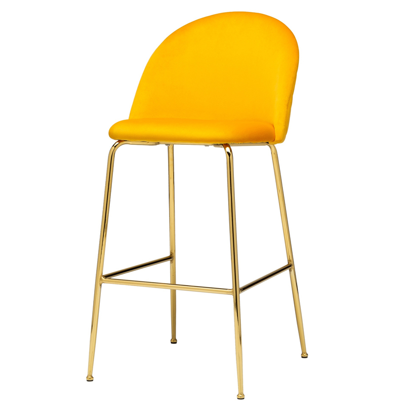 Барный стул Vendramin Bar Stool yellow Желтый Глянцевое золото в Нижнем Новгороде | Loft Concept 