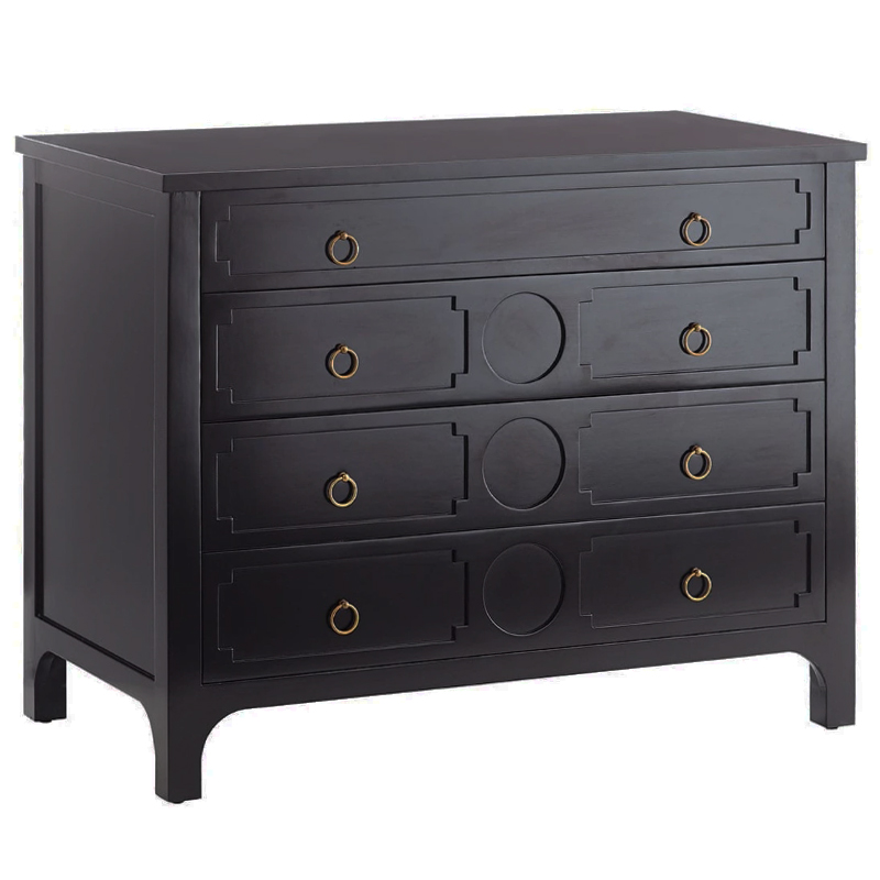 Комод с 4-мя ящиками Lawrence chest of drawers Black Черный Черный в Нижнем Новгороде | Loft Concept 