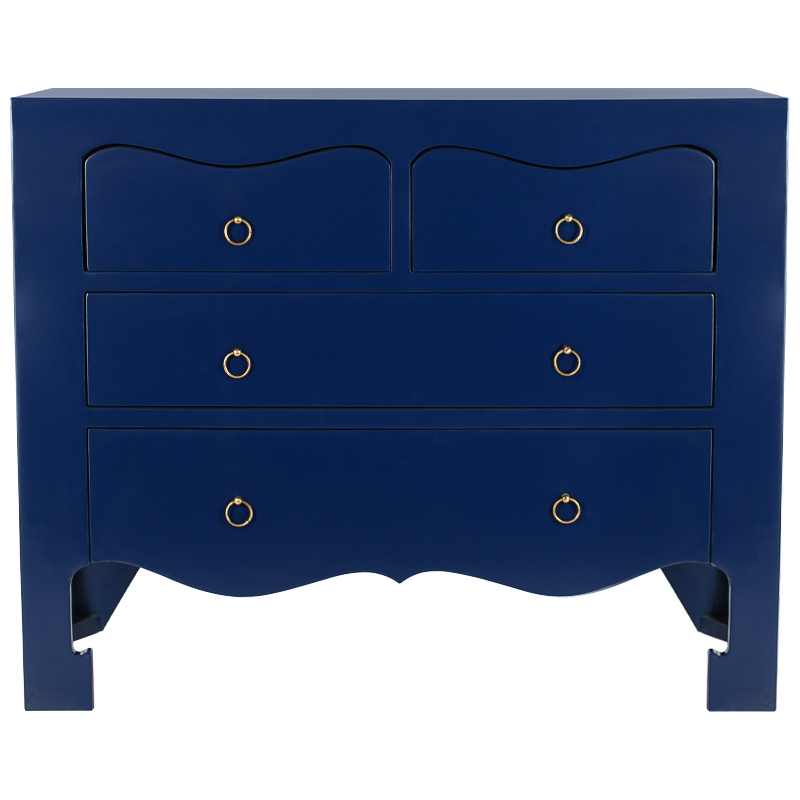 Комод темно-синий L.XV CHEST OF DRAWERS deep blue Темно-синий Золотой в Нижнем Новгороде | Loft Concept 