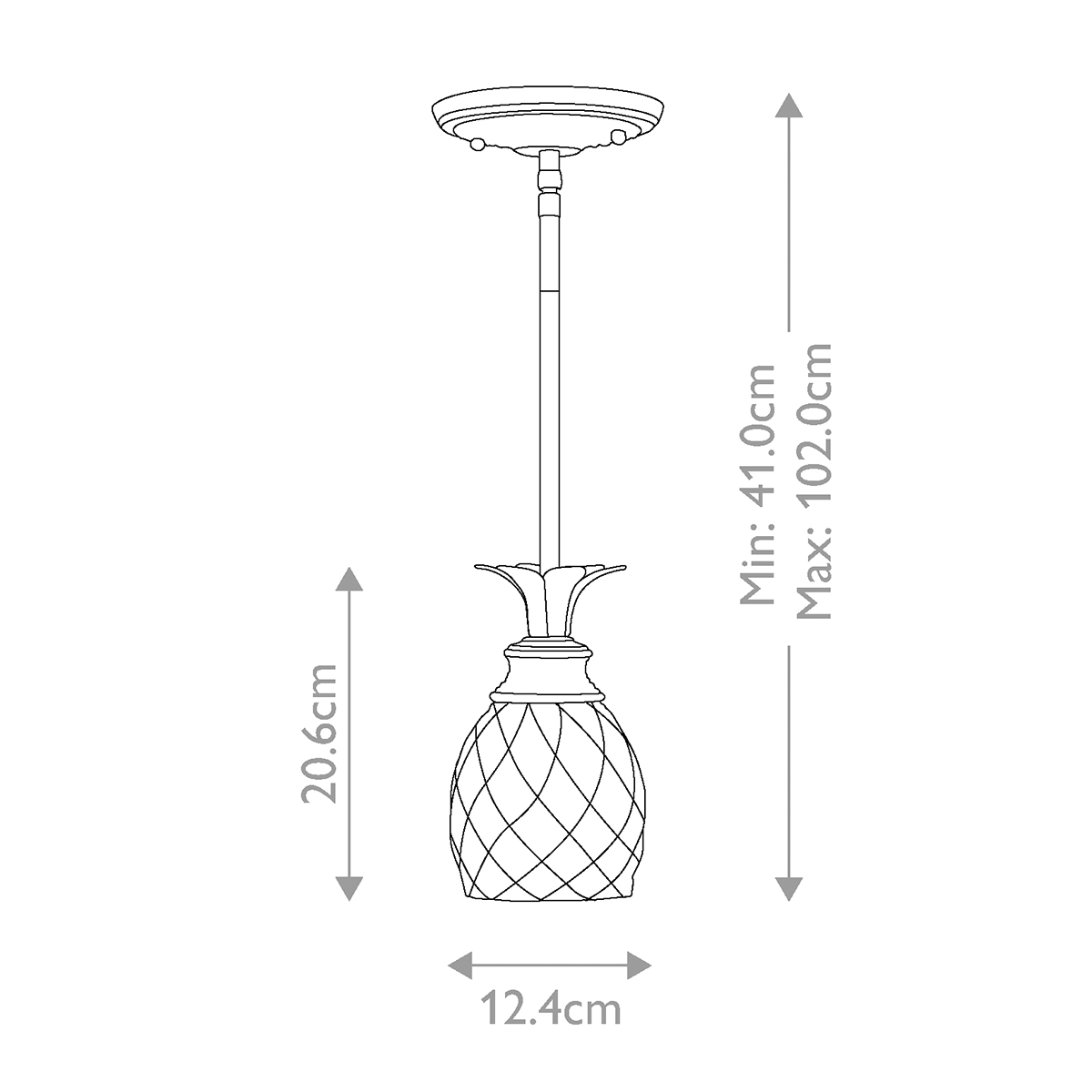 Подвесной светильник цвета латунь с прозрачнымплафоном в форме ананаса Hinkley в Нижнем Новгороде