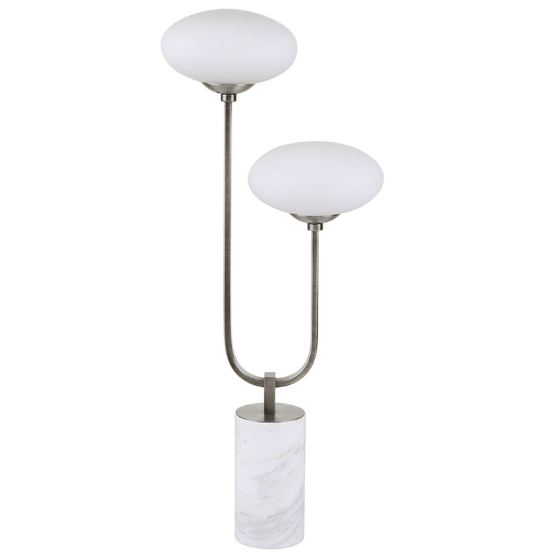 Oval Balls Mushrooms Table Lamp Silver Серебряный Прозрачный белый в Нижнем Новгороде | Loft Concept 