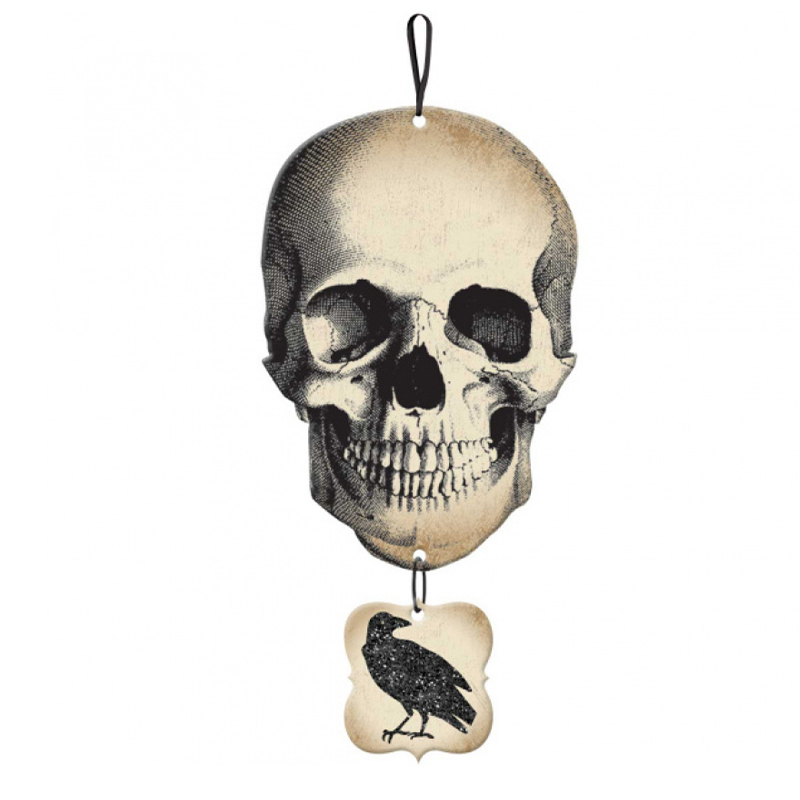 Аксессуар HALLOWEEN Hanging Skull Серый Черный в Нижнем Новгороде | Loft Concept 