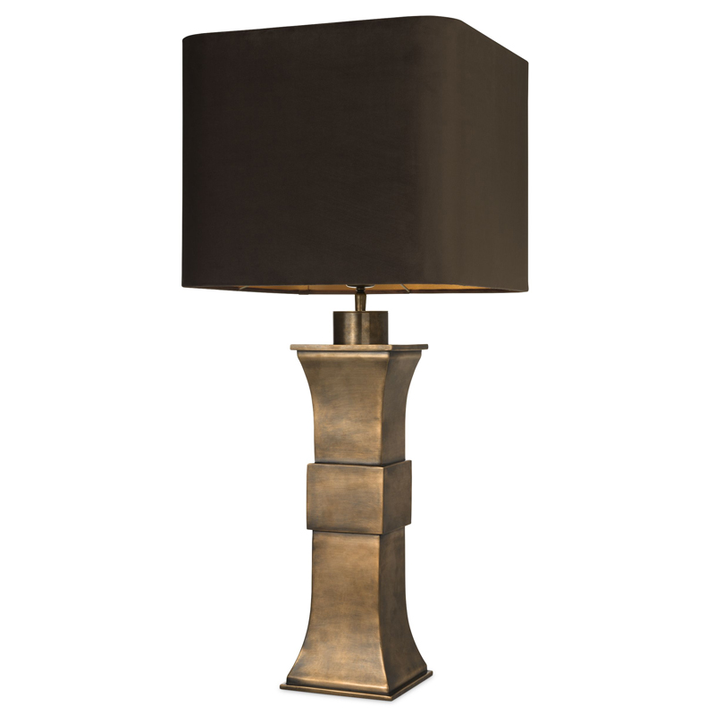 Настольная лампа Eichholtz Table Lamp Avia Латунь Античная полированная Черный в Нижнем Новгороде | Loft Concept 