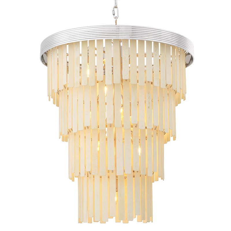 Люстра Eichholtz Chandelier Arizona L Nickel Никель ivory ( слоновая кость ) в Нижнем Новгороде | Loft Concept 