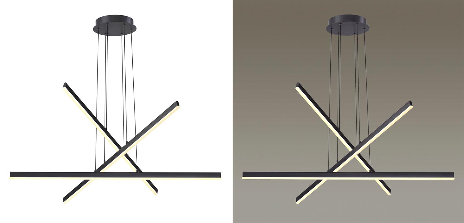 Люстра Rolf Black Lines Chandelier - фото