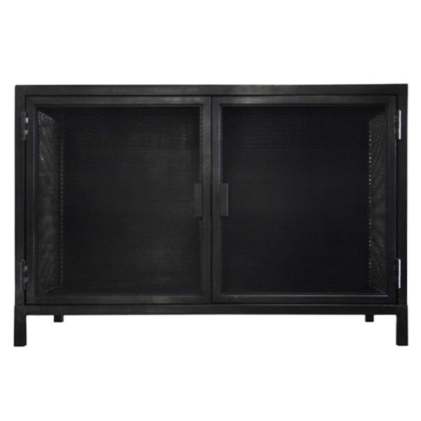 Буфет с 2-мя дверцами из металлической сетки Industrial Loft Dark Metal 2 Door Beto Cabinet Черный в Нижнем Новгороде | Loft Concept 