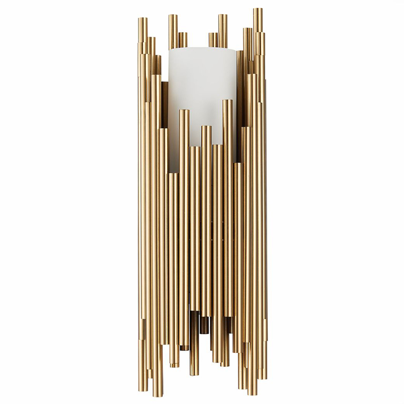 Бра Brubeck Brass Delightfull Wall Lamp Латунь Белое матовое стекло в Нижнем Новгороде | Loft Concept 