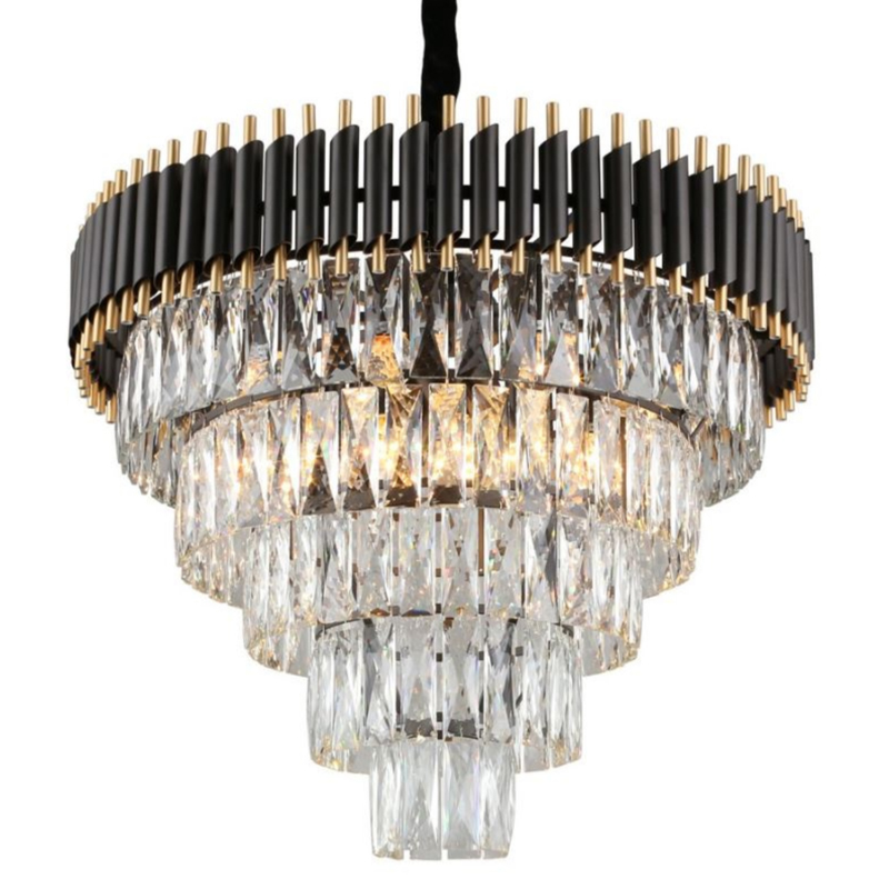 Empire Black Chandelier Crystal D 66 Черный Прозрачное Стекло Золотой в Нижнем Новгороде | Loft Concept 