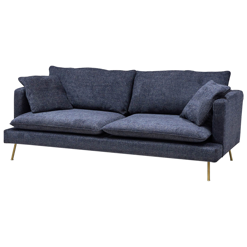 Диван Lambert Sofa Blue Синий Синий Золотой в Нижнем Новгороде | Loft Concept 