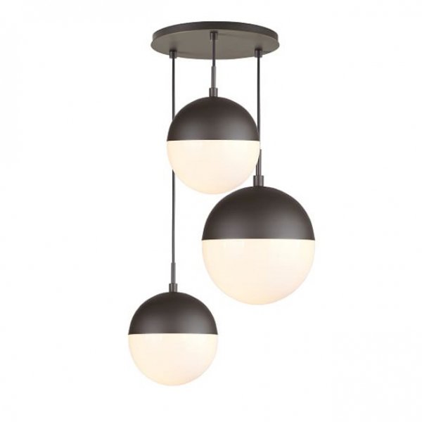 Подвесной светильник Copper Light Black Pendant 3 Черный Белый в Нижнем Новгороде | Loft Concept 