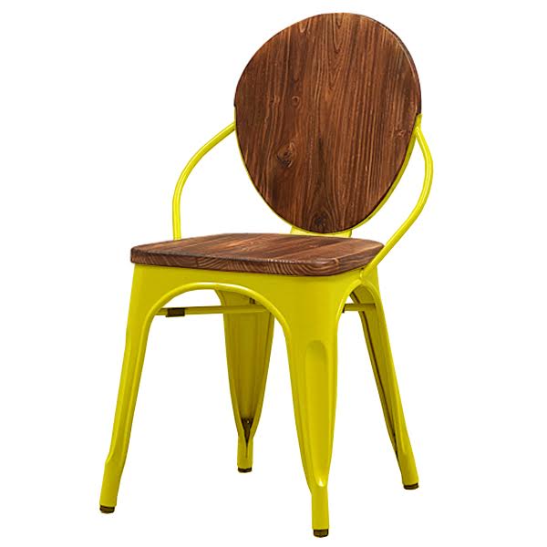 Стул Tolix chair Wooden Yellow Дуб темный Желтый в Нижнем Новгороде | Loft Concept 