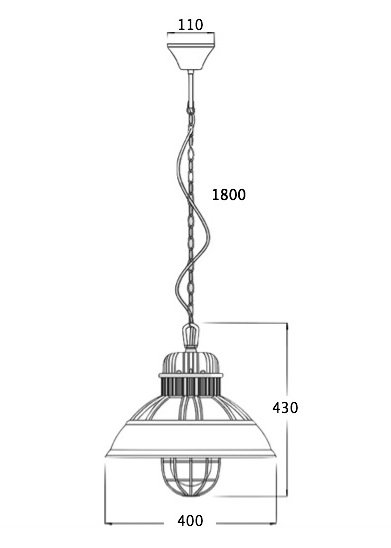 Подвесной светильник Loft Industrial Metal Cage Elder в Нижнем Новгороде