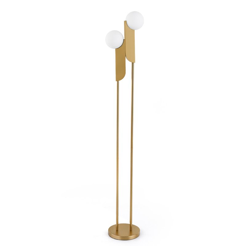 Торшер Two ball floor lamp Золотой в Нижнем Новгороде | Loft Concept 