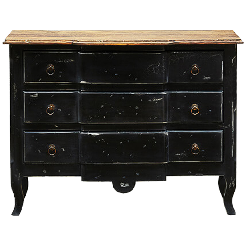 Комод в винтажном стиле Renee Black Vintage Commode Черный Коричневый Винтажный черный в Нижнем Новгороде | Loft Concept 