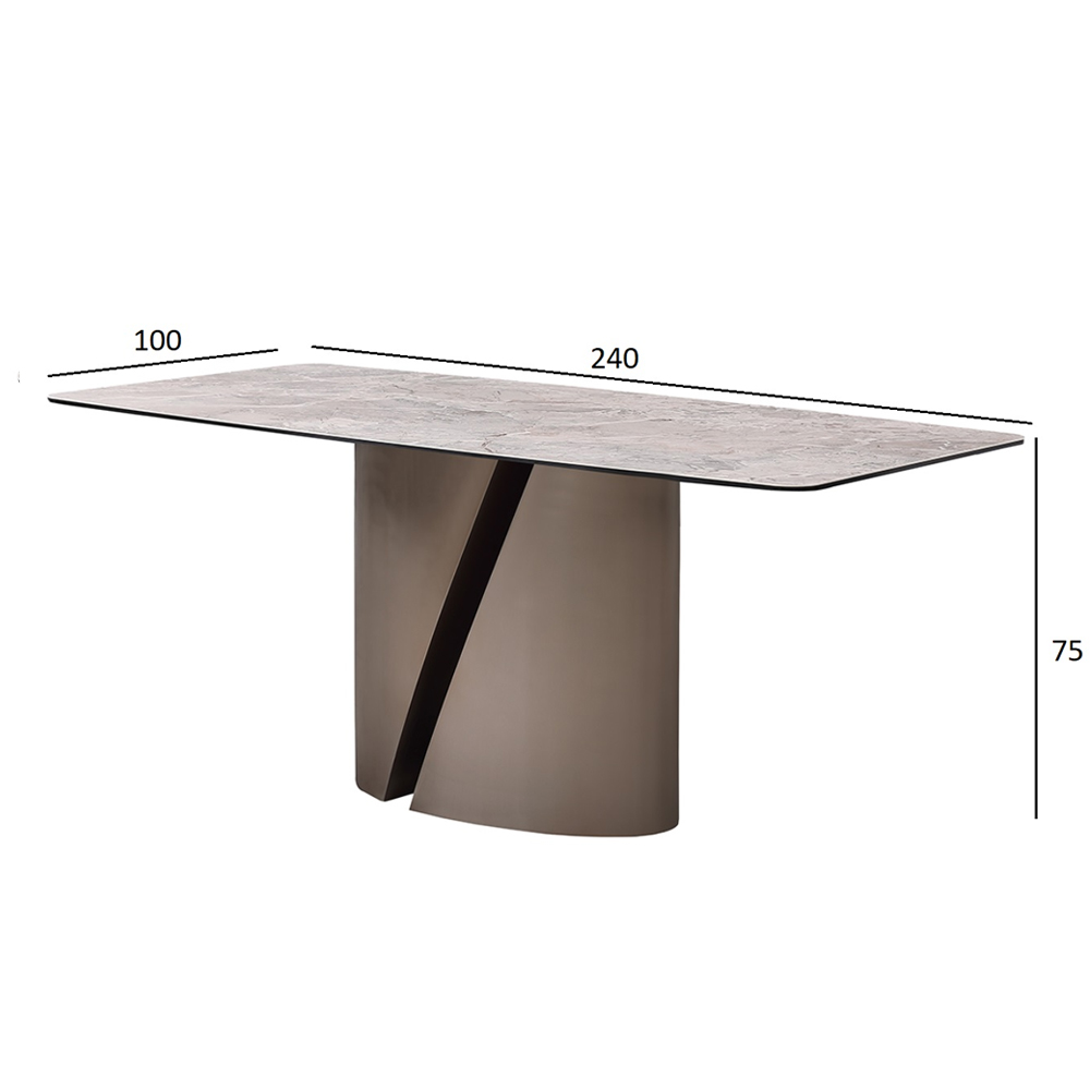 Стол обеденный керамический серый Servorios в Нижнем Новгороде