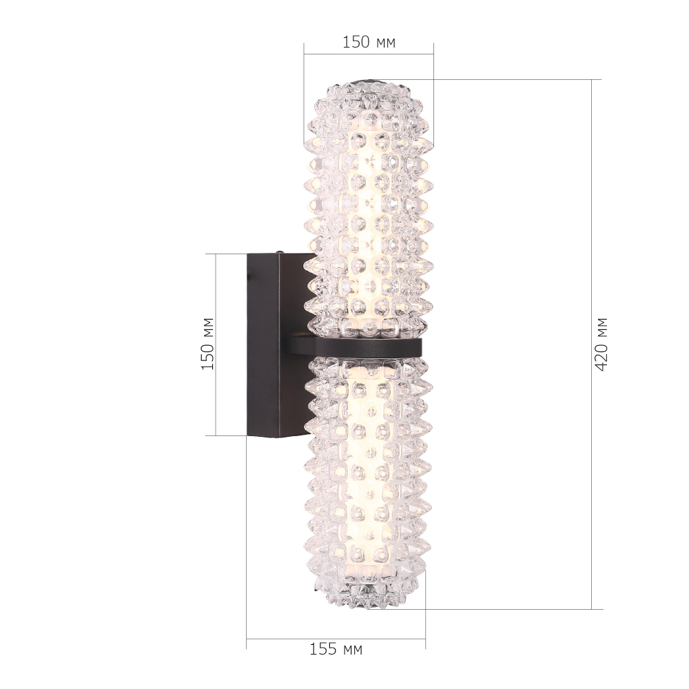 Бра с факутрным стеклянным плафоном Sonora в Нижнем Новгороде