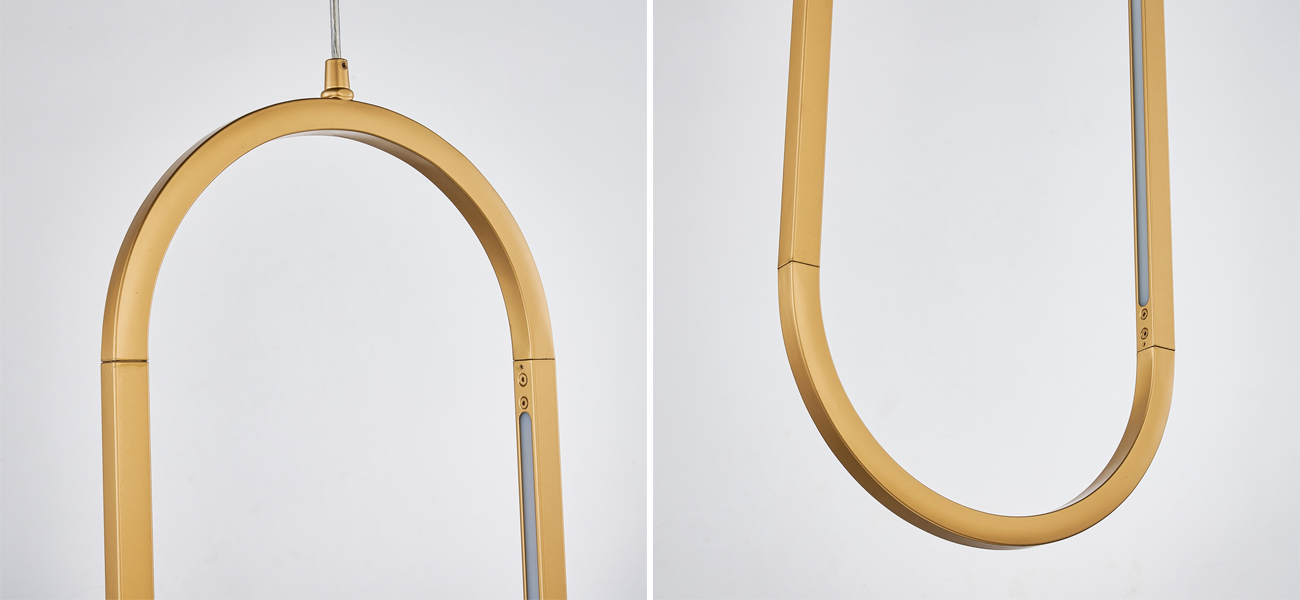 Овальный подвесной светильник Roll and Hill Gold - фото