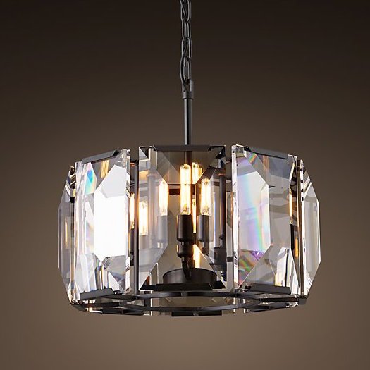 Люстра RH Harlow Crystal Round Chandelier 4 Черный в Нижнем Новгороде | Loft Concept 