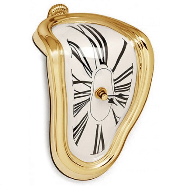 Часы Salvador Dali Soft Clock Gold Золотой Черный в Нижнем Новгороде | Loft Concept 