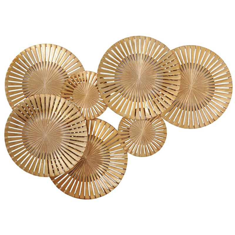 Арт-объект Apollo Gold Wall Plaque Disc gap 7 Золотой в Нижнем Новгороде | Loft Concept 