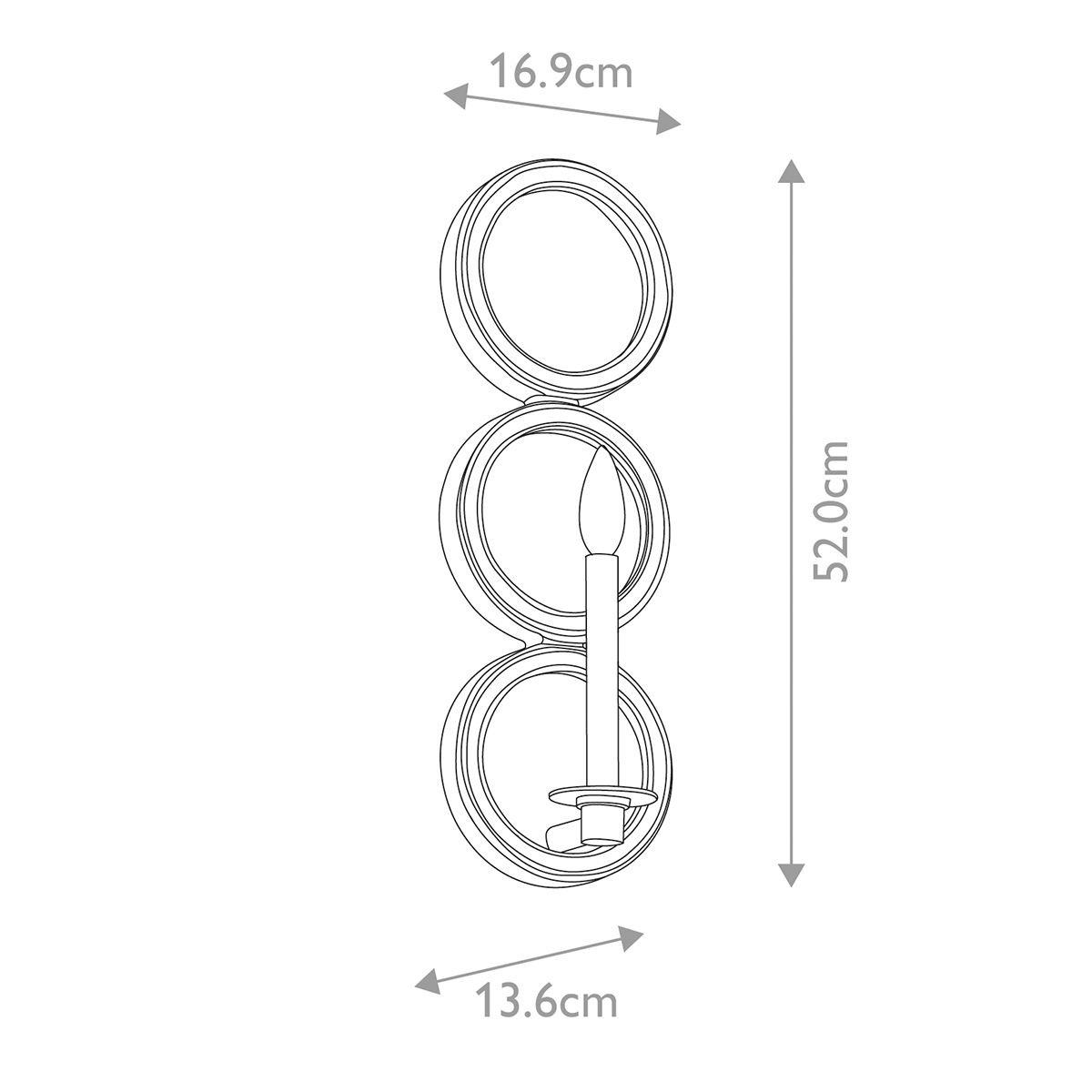 Бра в виде трех круглых зеркал Kichler в Нижнем Новгороде