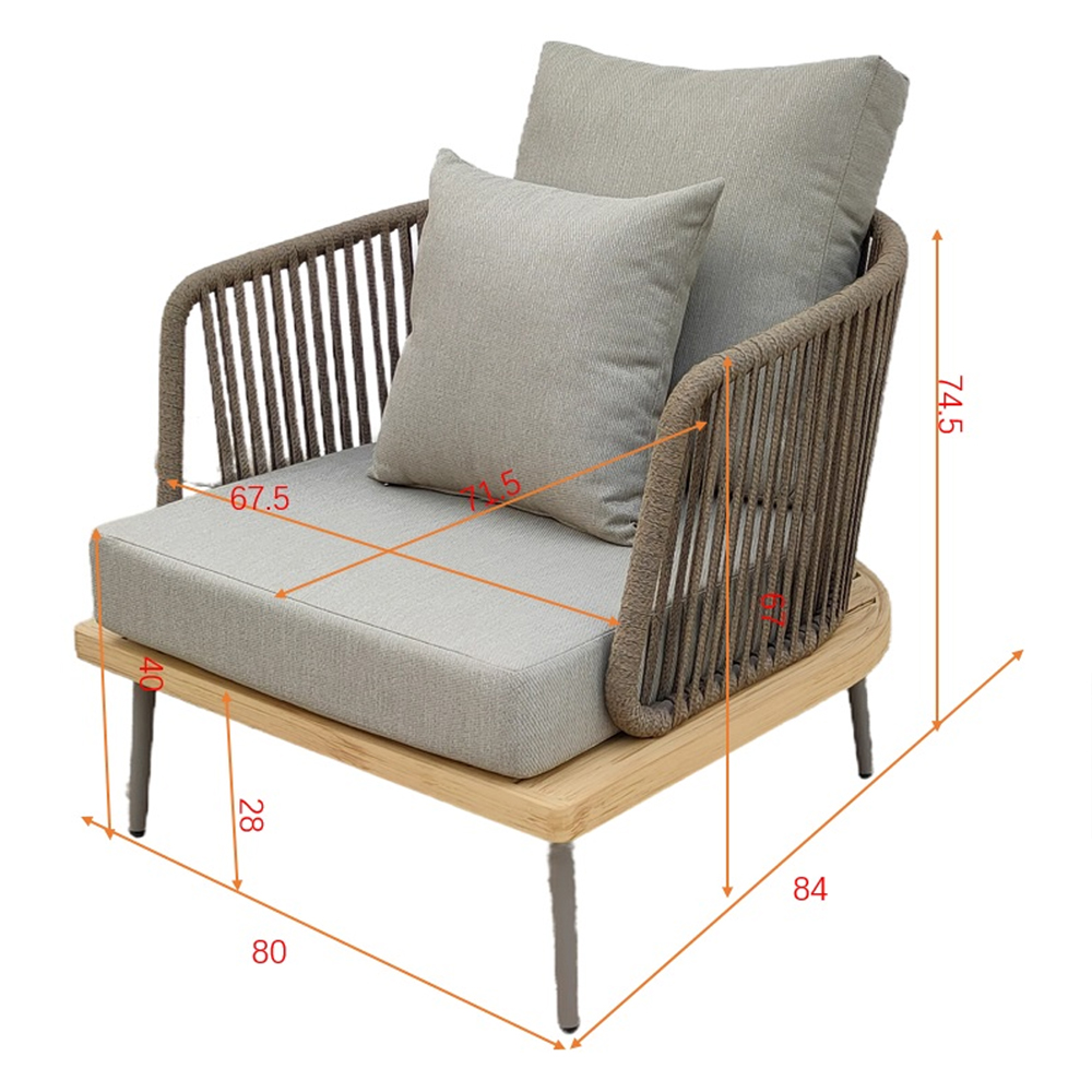 Кресло уличное серое Street Comfort  в Нижнем Новгороде