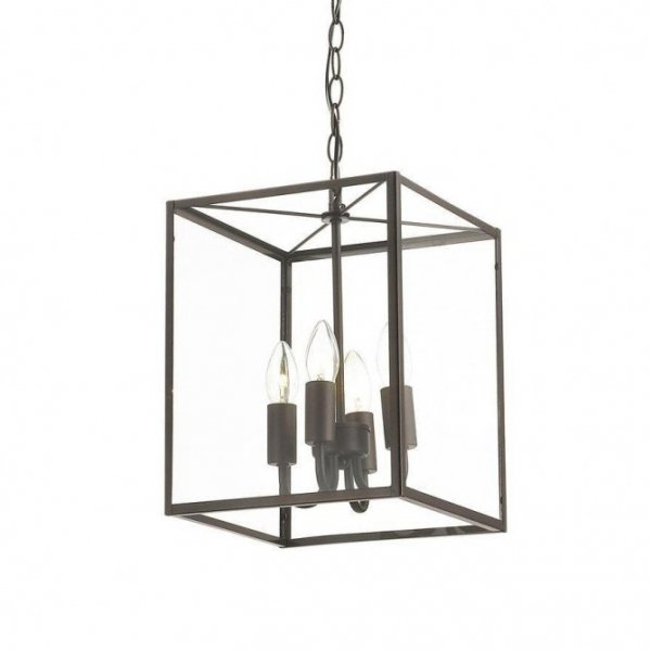 Подвесной светильник Loft Industrial Ortogonal Pendant Cube Brown 4 Прозрачное Стекло Коричневый в Нижнем Новгороде | Loft Concept 