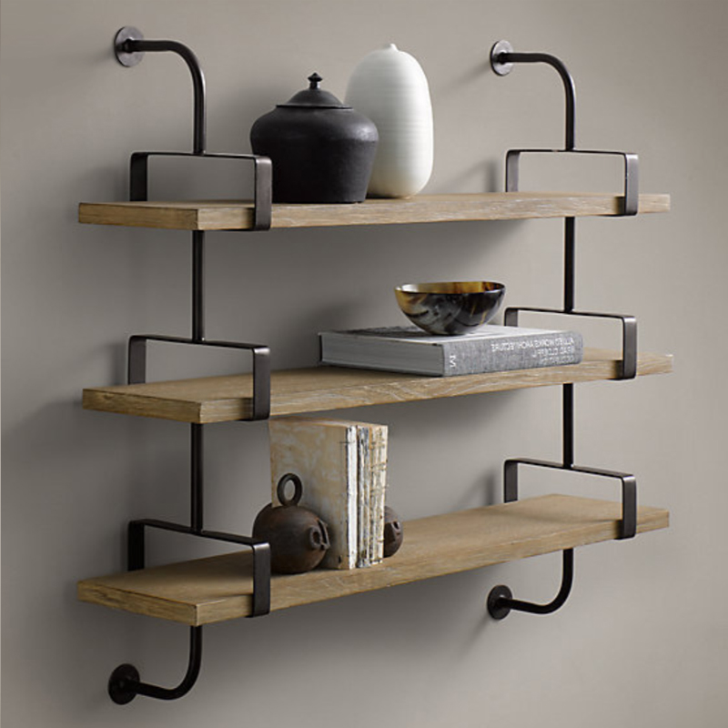 Полка из Дуба RH SHELVING & LEDGES 105 см Графит в Нижнем Новгороде | Loft Concept 