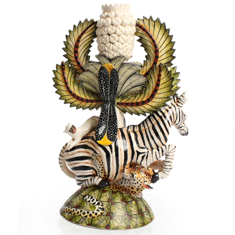 Подсвечник Зебры Zebra and Leopard Candle Holders Зеленый в Нижнем Новгороде | Loft Concept 