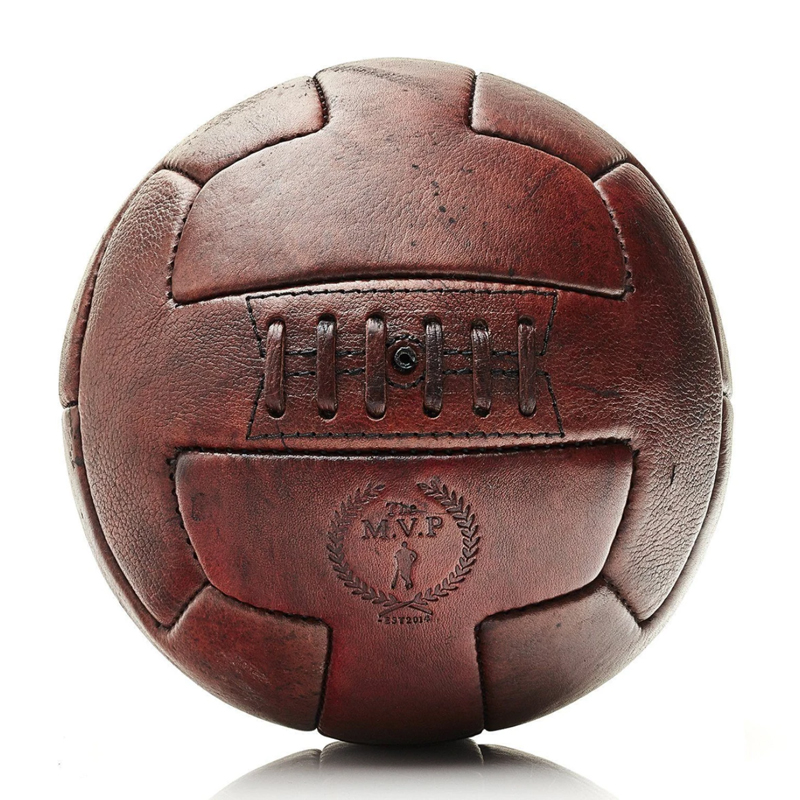 Футбольный Мяч из коричневой Кожи RETRO HERITAGE BROWN LEATHER T SOCCER BALL Коричневый винтаж в Нижнем Новгороде | Loft Concept 