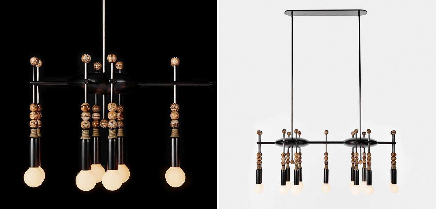 Линейная Люстра TALISMAN 14 патронов по дизайну студии Apparatus - фото №1