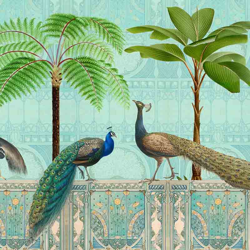 Обои ручная роспись Chinoiserie Palace Of Birds Tropical  в Нижнем Новгороде | Loft Concept 