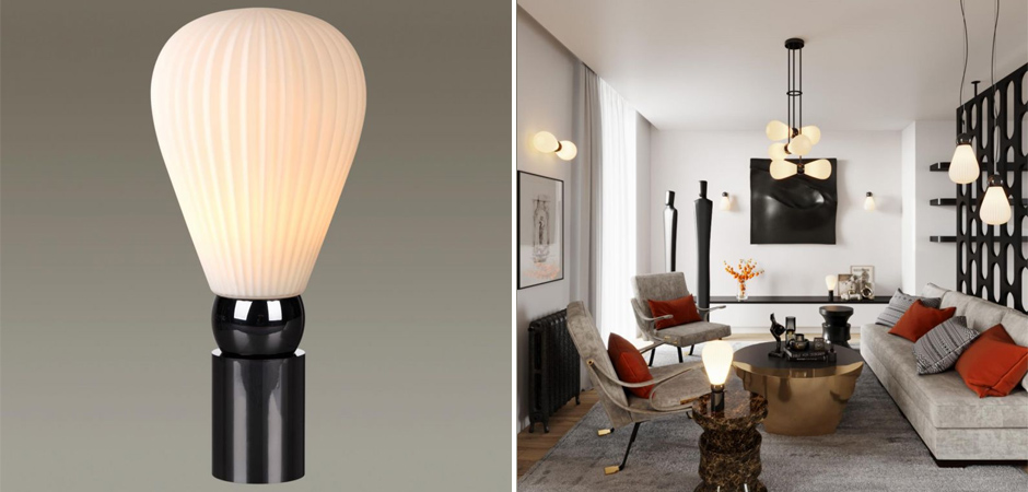 Настольная Лампа Cappadocia Черно-белая Настольная Лампа Cappadocia Черно-белая - Loft-Concept в Нижнем Новгороде