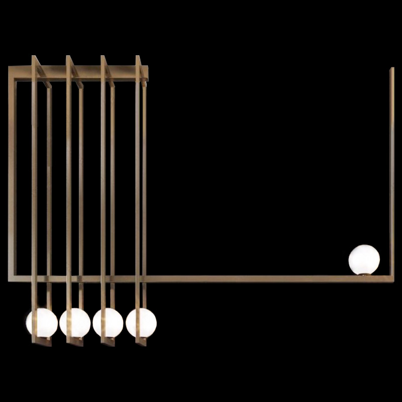 Потолочный светильник VeniceM ceiling lamp Белый Латунь в Нижнем Новгороде | Loft Concept 