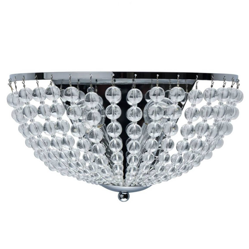 Бра Virginia Clear Beads Wall Lamp chrome Хром Прозрачное Стекло в Нижнем Новгороде | Loft Concept 