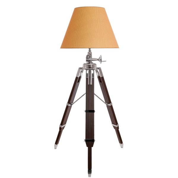 Напольная лампа Tripod Floor Lamp Бежево-серый Коричневый в Нижнем Новгороде | Loft Concept 