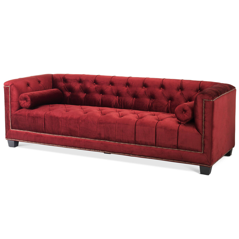 Диван Eichholtz Sofa Paolo red Красный Черный Коричневый в Нижнем Новгороде | Loft Concept 