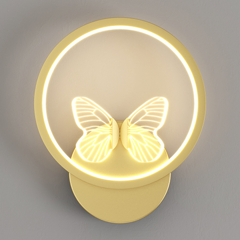 Бра Butterfly Gold Circle Wall Lamp Прозрачный Золотой в Нижнем Новгороде | Loft Concept 