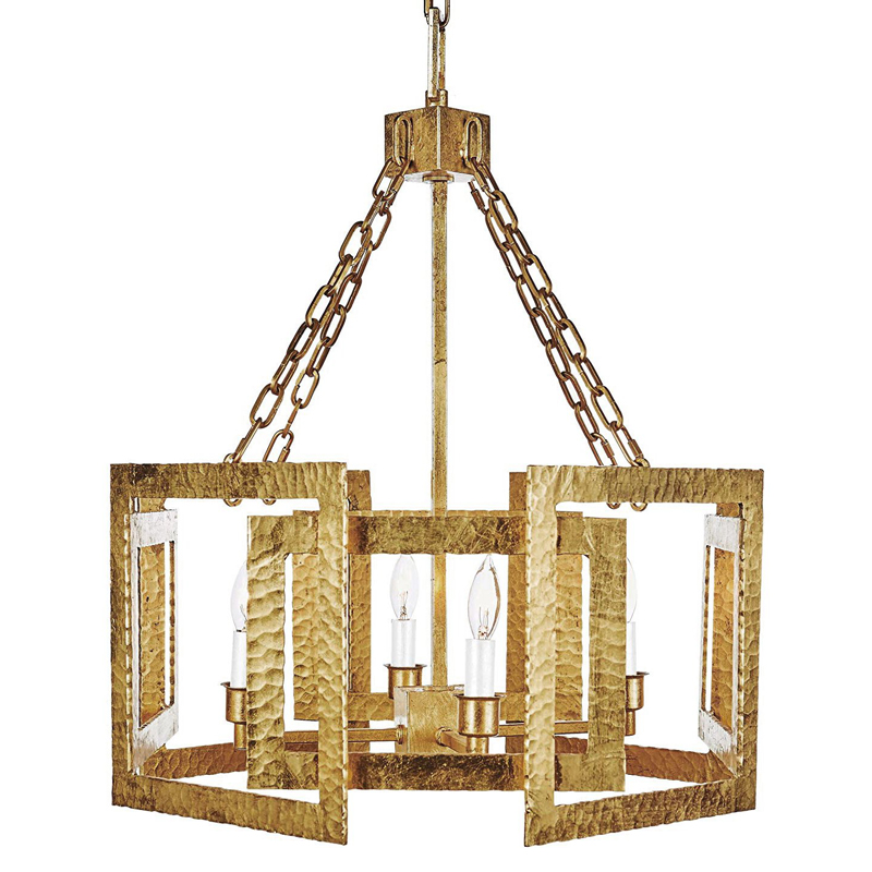 Люстра Textured Cage Pendant Lamp Gold Chandelier Золотой в Нижнем Новгороде | Loft Concept 